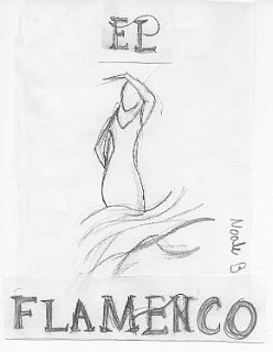 El Flamenco Drawing by Noah-1