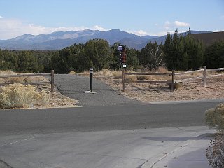 There is an extensive trail system around the development. This entrance to it is across the street from us.
