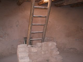 From inside a kiva at the Pecos Pueblo