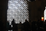 In the mezquita the light coming through this old screen made nice silhouettes