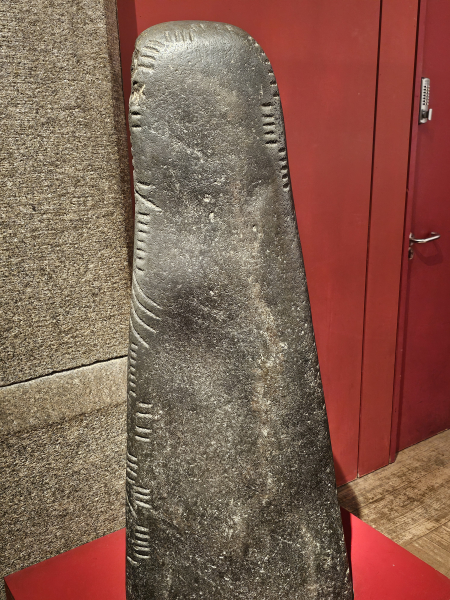 An Ogham stone with writing