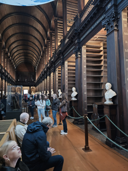 The Long Room in the Trinity Library is undergoing renovations and reclamation.