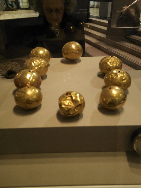 The National Museum has a great exhibit of ancient Irish gold. These are almost the size of tennis balls but are called beads.