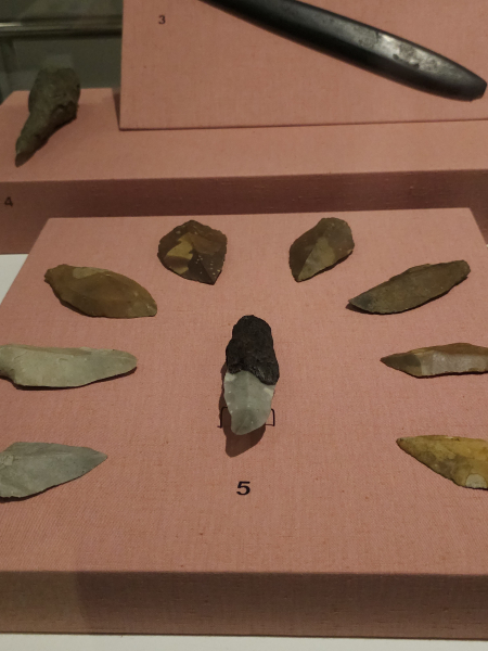 Flint tools at the National Museum.
