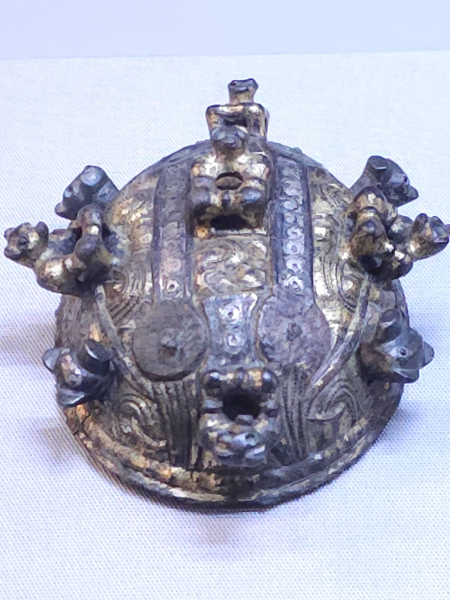 One of a pair of oval brooches at the National Museum.