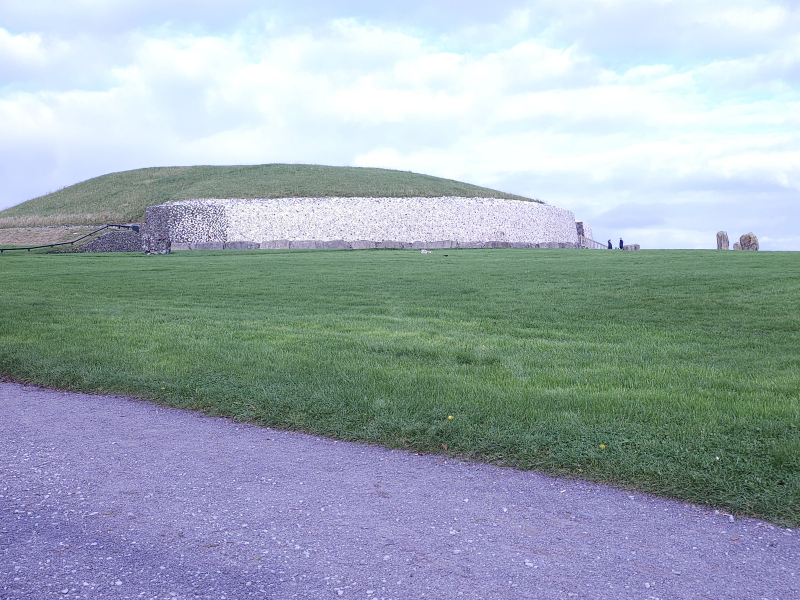 Newgrange from a distance to help show the scale.