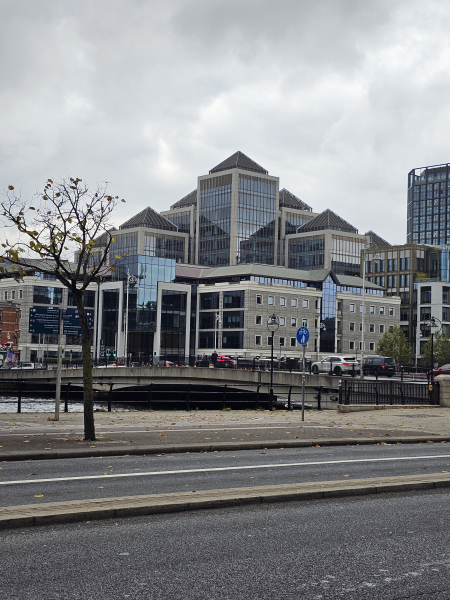 The arrangement of these buildings made a pyramid.