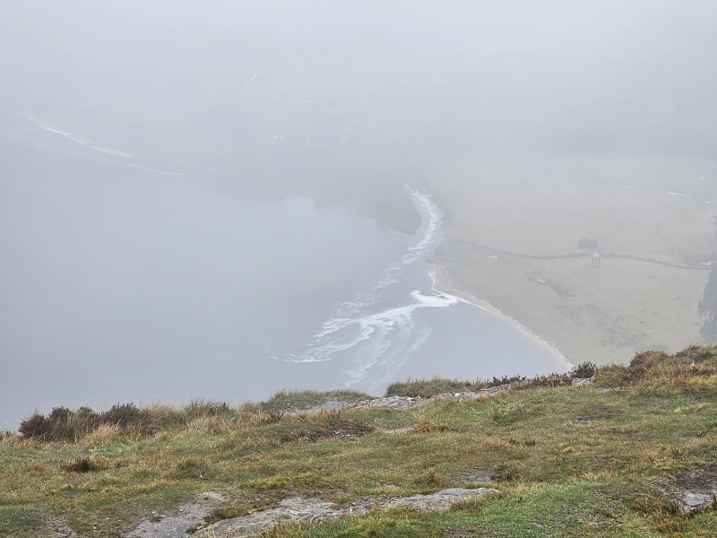 There is a lake down there, but it seems well-hidden.