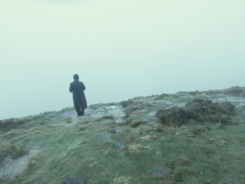 The mist at the Guiness Lake (John's name for the lake) made viewing difficult. So did the rain.