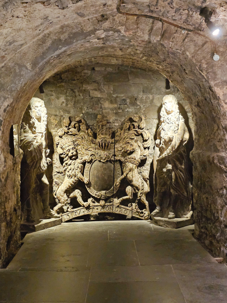 Part of the extensive crypt at Christ Church Catedral. The crypt now houses things like this and the gift shop.