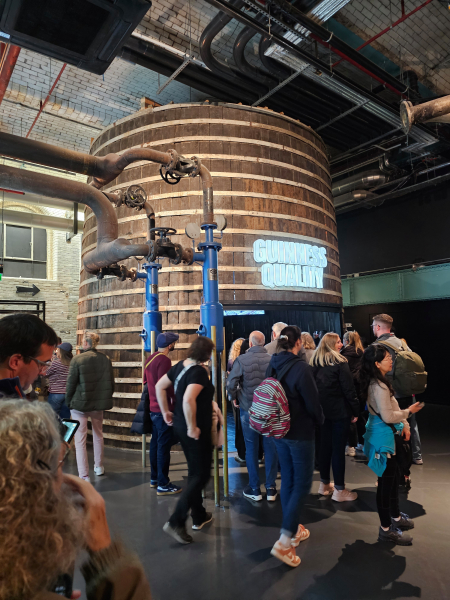 The Guinness Storehouse--an old storage barrel converted into a tour display