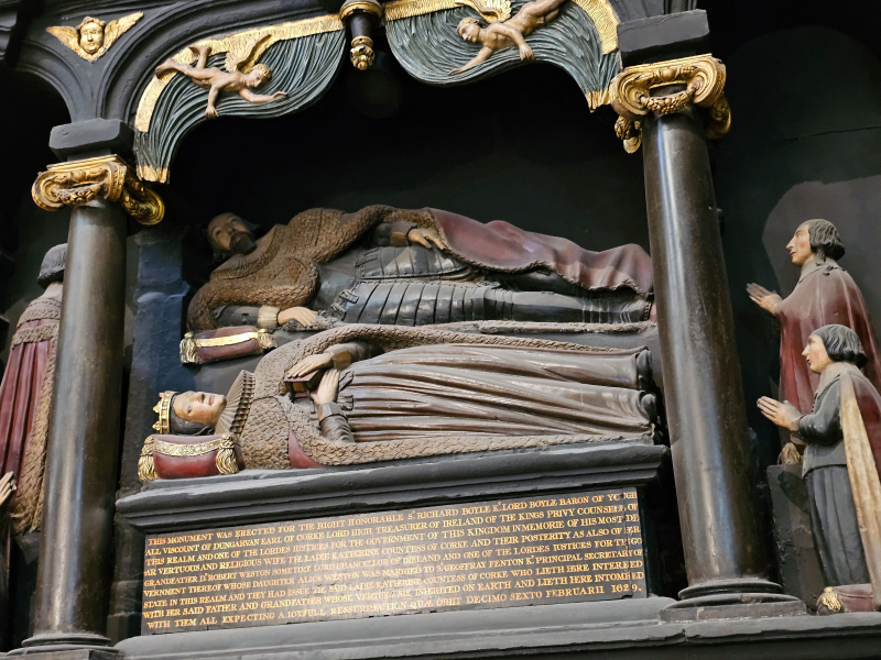 Detail of the Boyle family memorial.