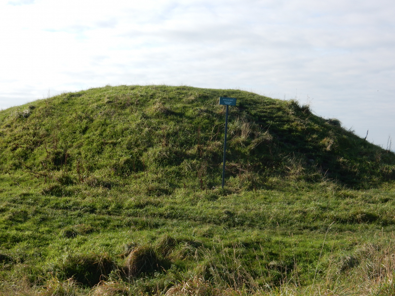 A passage grave mound at the Hill of Tara.