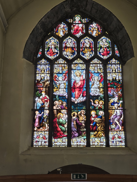 Stained glass inside St. Nicolas Collegiate Church.