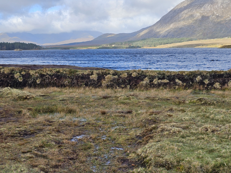 Showing how peat is dug at Lough Inagh