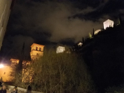Alhambra at night from Carrera del Darro