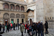 Street scene outside the Royal Chapel