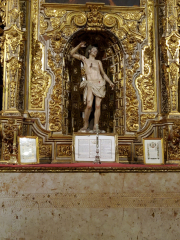 Dramatic San Sabastián statue in the cathedral