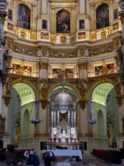 Inside the cathedral. I like all the colors.