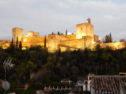 Alhambra in the evening from our terrace