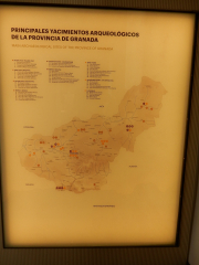Locations of archaeological sites in the province of Granada