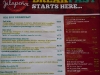 Patricia thought it was funny to see this menu in Galway