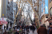 Busy shopping street