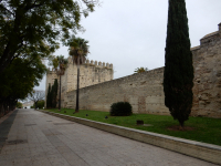 One of the outer walls of the Alcazar in Jerez