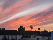 Sunset from our balcony in Jerez on our first day here