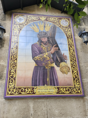 Tile on wall of Iglesia Conventual de San Francisco