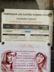 There are 4 evangelists, but only 3 churches shown. What happend to Juan / John?