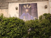 Mural on wall of San Marcos Evangelista