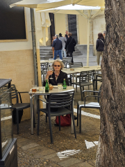 Sunday lunch outdoors at La Cruz Blanca on Sunday