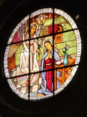 Stained glass in San Miguel.