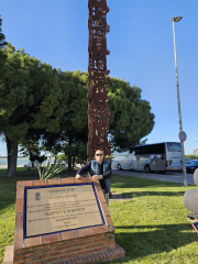 Sculpture by Roberto Matta which Pedro helped bring to Sanlúcar