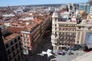 Looking down on Plaza Callao