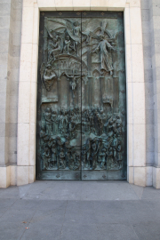 The main doors to the cathedral are not often used