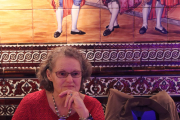10-Patricia at Villa Rosa. Many of the walls have tile murals.