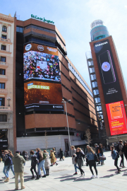 14-the 9-story Corte Ingles. No, the buildings aren't tilted.