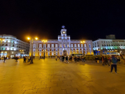The normally bustling Puerta del Sol.