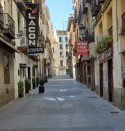 Our street was deserted, too. All shops and restaurants were closed by Saturday.