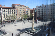 Sculpture in front of Reina Sofía from the elevator