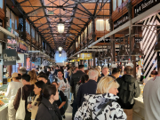 Interior of Mercado San Miguel; much  busier than in 2020