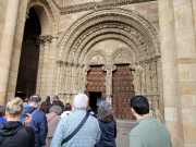 Entrance to basilica. Note the worn stone
