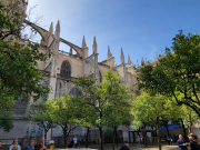 Cathedral butresses from courtyard