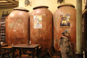 Terracotta wine vessels at Casa Morales