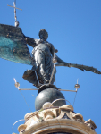 Weather vane on top of La Giralda close-up