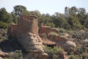 Frances Canyon Ruin seen across a small canyon