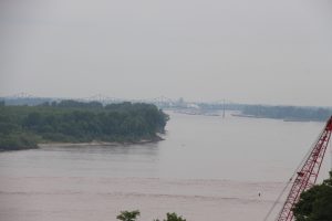 Confluence of the Mississippi and Ohio rivers