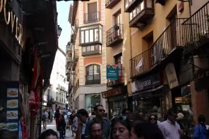 The streets were pretty busy shortly after noon.